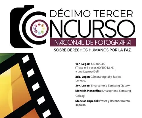 Hasta $13,000, laptop, tablet, smartphones y más en el Concurso Nacional de Fotografía sobre Derechos Humanos Por La Paz
