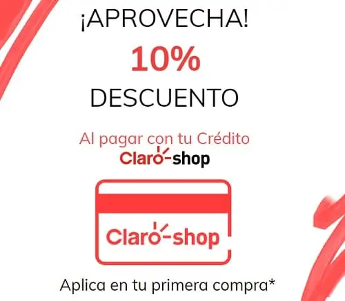 10% de descuento para tu primera compra con crédito Claro Shop