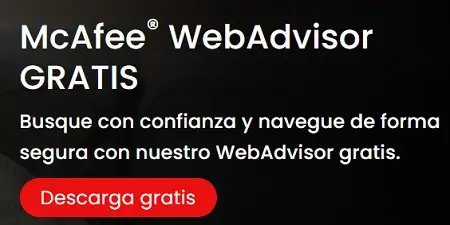 Promoción McAfee: descarga McAfee WebAdvisor GRATIS