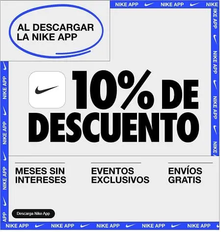 Obtén 10% de descuento al descargar Nike App
