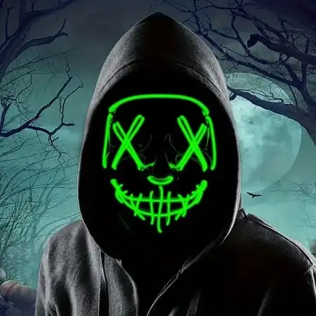 58% OFF en máscara de Halloween con luz LED a $72 en Temu