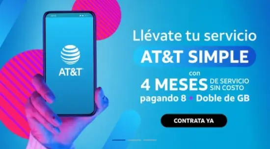 SIM AT&T desde 4 meses sin costo con esta oferta