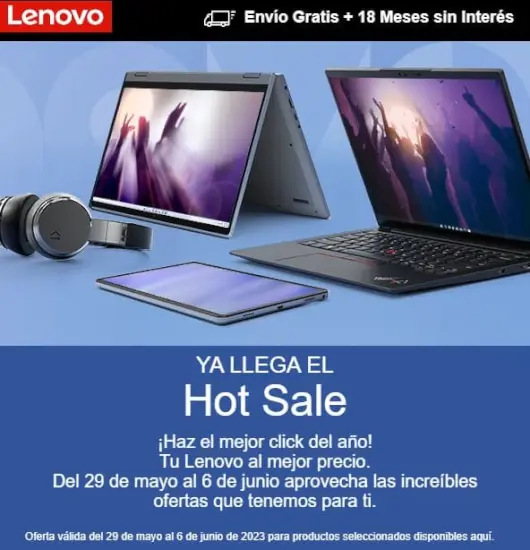 Lenovo Hot Sale 2023: ofertas, descuentos y cupones