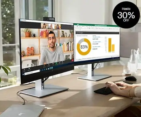 Monitores con hasta 30% Off + envío gratis en HP