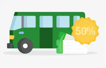 Promoción Vivaaerobus: 50% OFF en boleto de autobús al comprar un vuelo