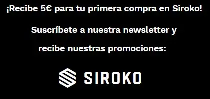 $100 Off en tu primera compra en Siroko México al suscribirte al newsletter