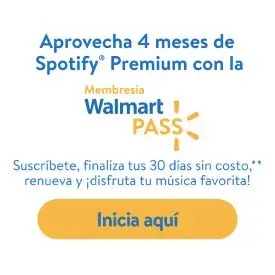 4 meses gratis de Spotify Premium para miembros de Walmart Pass