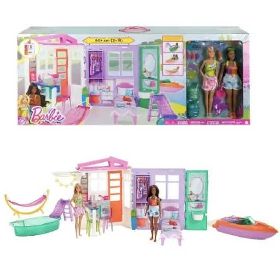 Set de Juego Barbie Casa de Playa con muñecas incluidas a $1,399 en Walmart
