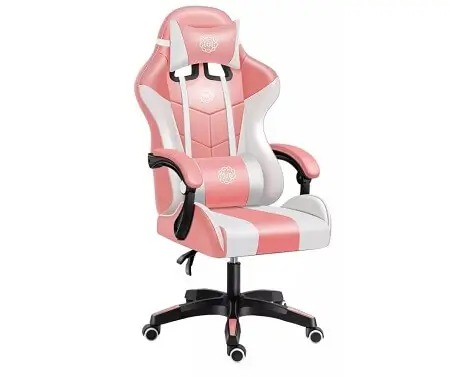 Silla Gamer reclinable color rosa/blanco a $1,679 en Mercado Libre