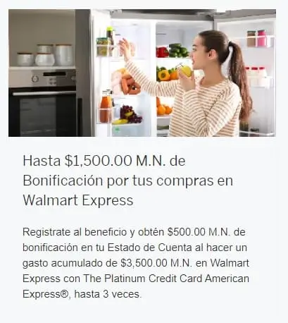 $500 de bonificación al acumular $3,500 en Walmart Express con American Express