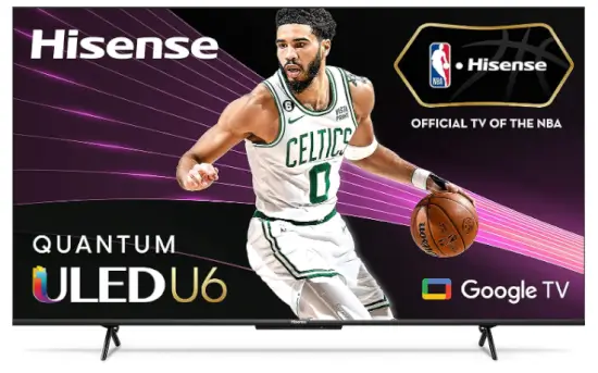 Hisense - Pantalla 4K Smart ULED 50U6H de 50" Google TV (2022) por $7,499 en Amazon