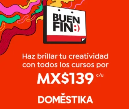 Domestika Buen Fin 2023: todos los cursos a $139 + 10% OFF con código de descuento