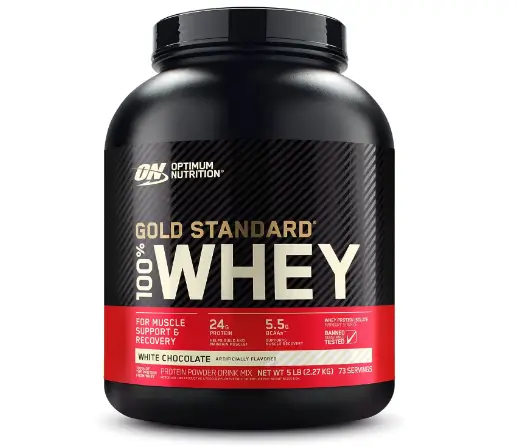 Optimum Nutrition - Gold Standard - Proteina de Chocolate Blanco 5Lb/2.26Kg por $1,259 en Amazon