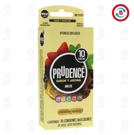Condones Prudence Mix Sabor y Aroma 10 pzas a $56 en Farmacias Guadalajara