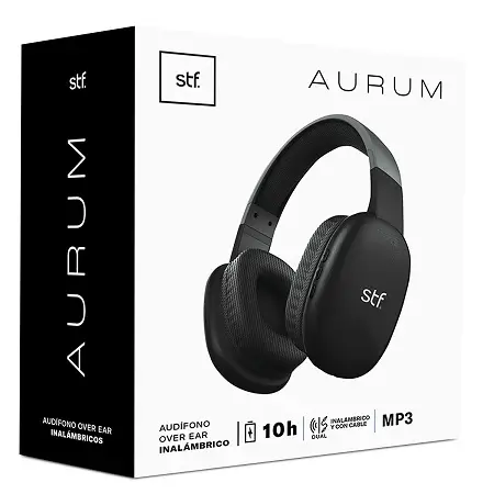 Audífonos de diadema Bluetooth STF Aurum a $279 en Office Depot