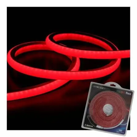 Tira de Luz LED color rojo Lumicraft Neon Flex 5M por $119 en Soriana