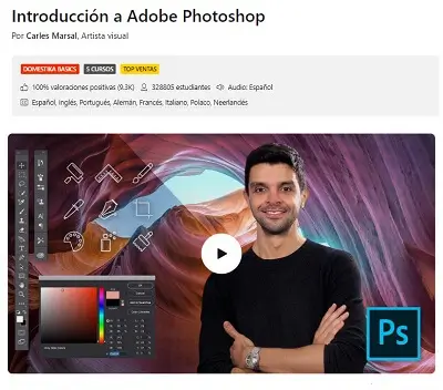 Introducción a Adobe Photoshop a $169 + 10% Off con cupón Domestika