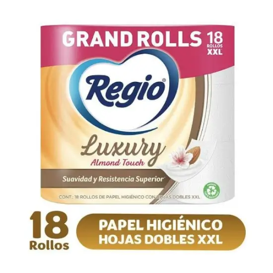 Papel higiénico Regio Luxury 18 rollos a $110 en Walmart Express