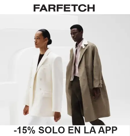 15% de descuento en estilos seleccionados en app de Farfetch