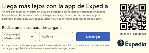 Ofertas Expedia: hasta 50% OFF +  puntos dobles en reservaciones desde la app