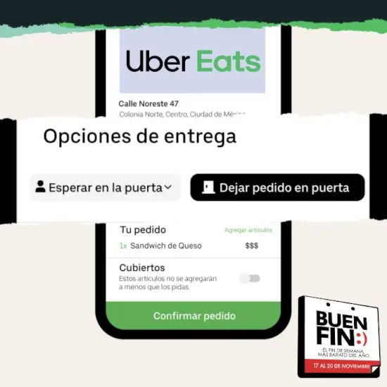Cupones y ofertas Uber Eats Buen Fin 2023