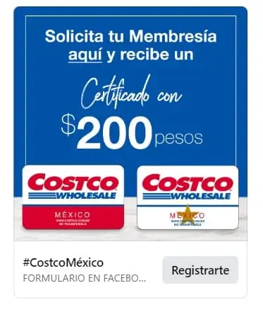 Obtén un certificado de $200 al afiliarte a Costco desde Facebook o Instagram