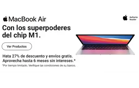 MacBook Air con hasta 27% de descuento + envío gratis + $100 Off con cupón Cyberpuerta