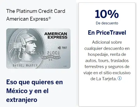 10% de descuento adicional en PriceTravel con The Platinum Credit Card Amex