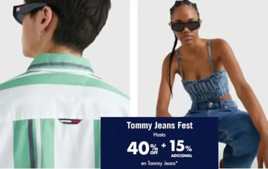Tommy Jeans Fest: hasta 40% de descuento + 15% adicional en prendas seleccionadas