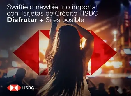 20% de bonificación + 10 MSI en Ticketmaster con HSBC para concierto de Taylor Swift (13-15 junio)