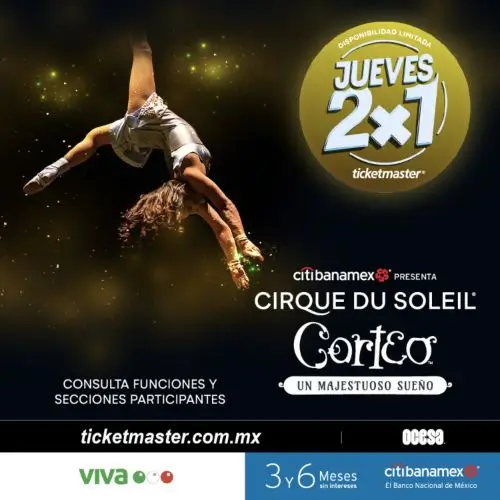 Boletos Cirque du Soleil Corteo al 2x1 en Ticketmaster (Guadalajara y CDMX)