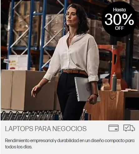 Ahorra hasta 30% en laptops empresariales + 10% Off con cupón HP