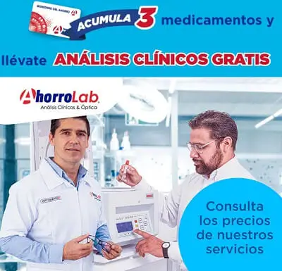 Oferta Farmacias del Ahorro: compra 3 medicamentos y llévate 1 paquete de análisis clínicos GRATIS