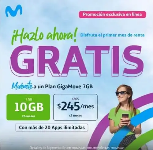 Primer mes de renta GRATIS al cambiar tu número a Movistar