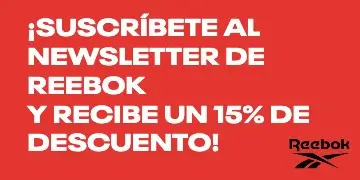 Oferta Reebok: 15% OFF en tu primera compra al suscribirte a su newsletter