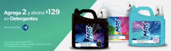 Detergente Líquido MAS 10 litros 2x$279 en Sam's Club