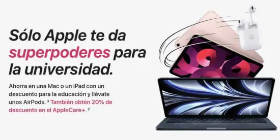 Oferta Apple: Mac y iPad con descuento + AirPods GRATIS
