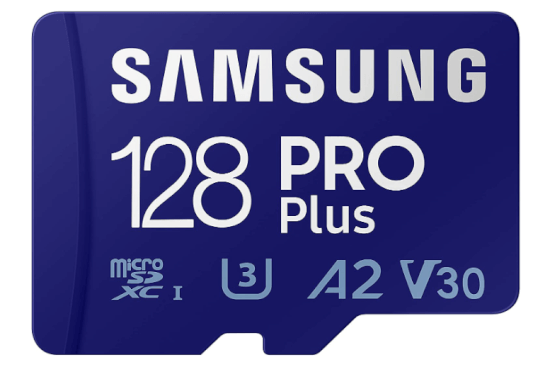 Tarjeta de Memoria SAMSUNG Pro Plus + Adaptador microSDXC de 128 GB hasta 160 MB/s por $256 en Amazon