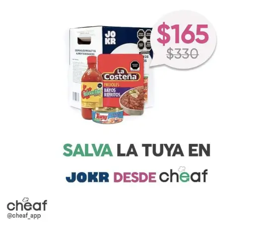 Oferta Cheaf: Despensas desde $165 pidiendo por JOKR
