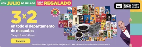 Julio Regalado 2023: alimento para mascotas al 3x2 en Soriana