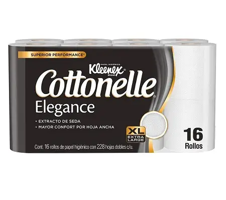 Papel Higiénico Kleenex Cottonelle Elegance 16 Rollos a $99 en Amazon