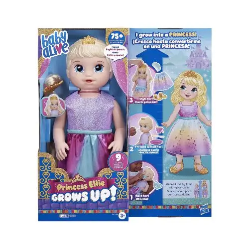 Baby Alive Princess Ellie Grows Up! con accesorios a $1,062 en Amazon
