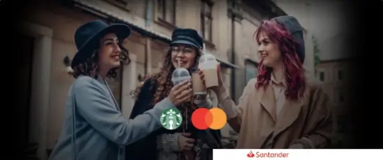 Obtén un bono de $45 en Starbucks Rewards al recargar $150 con tu tarjeta Santander