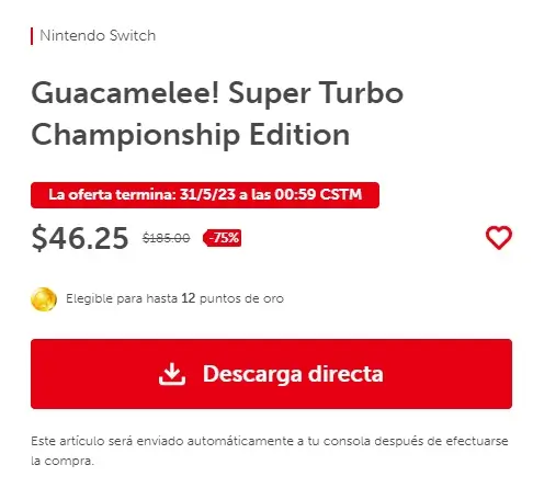 Guacamelee! Super Turbo Championship Edition a solo $46 en Nintendo