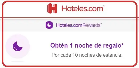 Promoción Hoteles.com: Obtén una noche GRATIS (exclusivo para miembros)