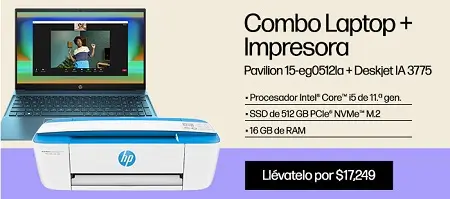 Laptop HP Pavilion 15-eg0512la + Multifunctional Deskjet IA 3775 a $15,524 con cupón
