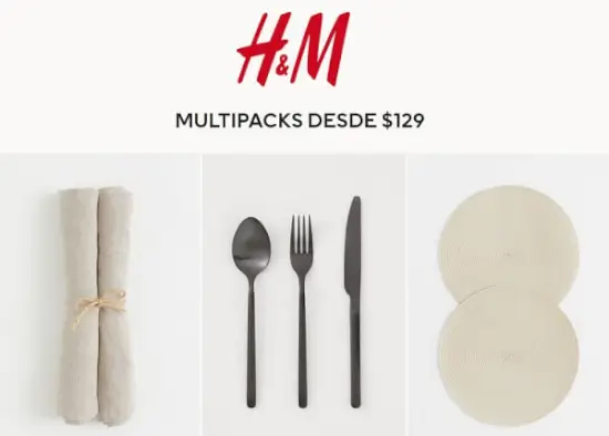 Multipacks para decoración desde $129 en H&M Home