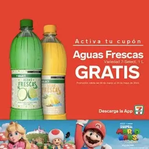 Agua Fresca de sabor 7Select de 1L GRATIS por promoción 7 Eleven