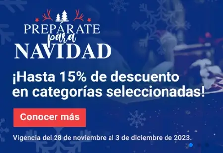 Prepárate para Navidad con Cyberpuerta con 15% OFF + envíos gratis + saldo de regalo