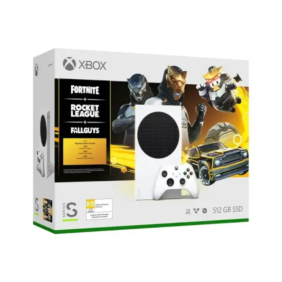 Consola Xbox Series S 512GB con Fornite, Rocket League y Fall Guys a $6,199 en Walmart
